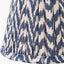 Piero Antique Bronze Metal Double Wall Light with Vienna 16cm Blue Chevron Mushroom Pleat Lampshade