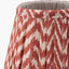 Piero Antique Bronze Metal Double Wall Light with Vienna 16cm Red Chevron Mushroom Pleat Lampshade