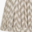 Piero Antique Bronze Metal Double Wall Light with Vienna 16cm Taupe Chevron Mushroom Pleat Lampshade