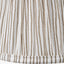 Piero Antique Bronze Metal Double Wall Light with Thiago 14cm Natural Stripe Mushroom Pleat Tall Tapered Candle Clip Lampshade
