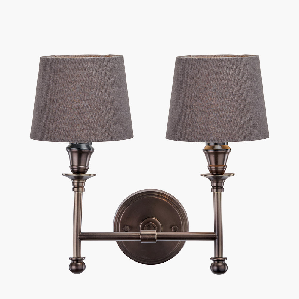 Piero Antique Bronze Metal Double Wall Light