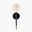 Wanda White Orb and Black Metal Wall Light