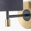 Bryce Black and Gold Metal Wall Light