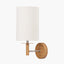 Bonham Natural Wood Veneer and Silver Metal Wall Light