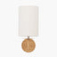 Bonham Natural Wood Veneer and Silver Metal Wall Light