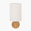 Bonham Natural Wood Veneer and Silver Metal Wall Light