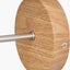 Bonham Natural Wood Veneer and Silver Metal Wall Light