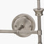 Salvatore Antique Silver Metal Double Wall Light with Pelham 15cm White Handloom Tapered Candle Clip Lampshades