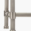 Salvatore Antique Silver Metal Double Wall Light with Vienna 14cm Taupe Chevron Tall Taper Mushroom Pleat Candle Clip Lampshade
