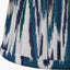 Salvatore Antique Silver Metal Double Wall Light with Izara 16cm Ocean Blue Ikat Patterned Mushroom Pleat Tapered Lampshade