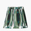 Salvatore Antique Silver Metal Double Wall Light with Izara 16cm Racing Green Ikat Patterned Mushroom Pleat Tapered Lampshade
