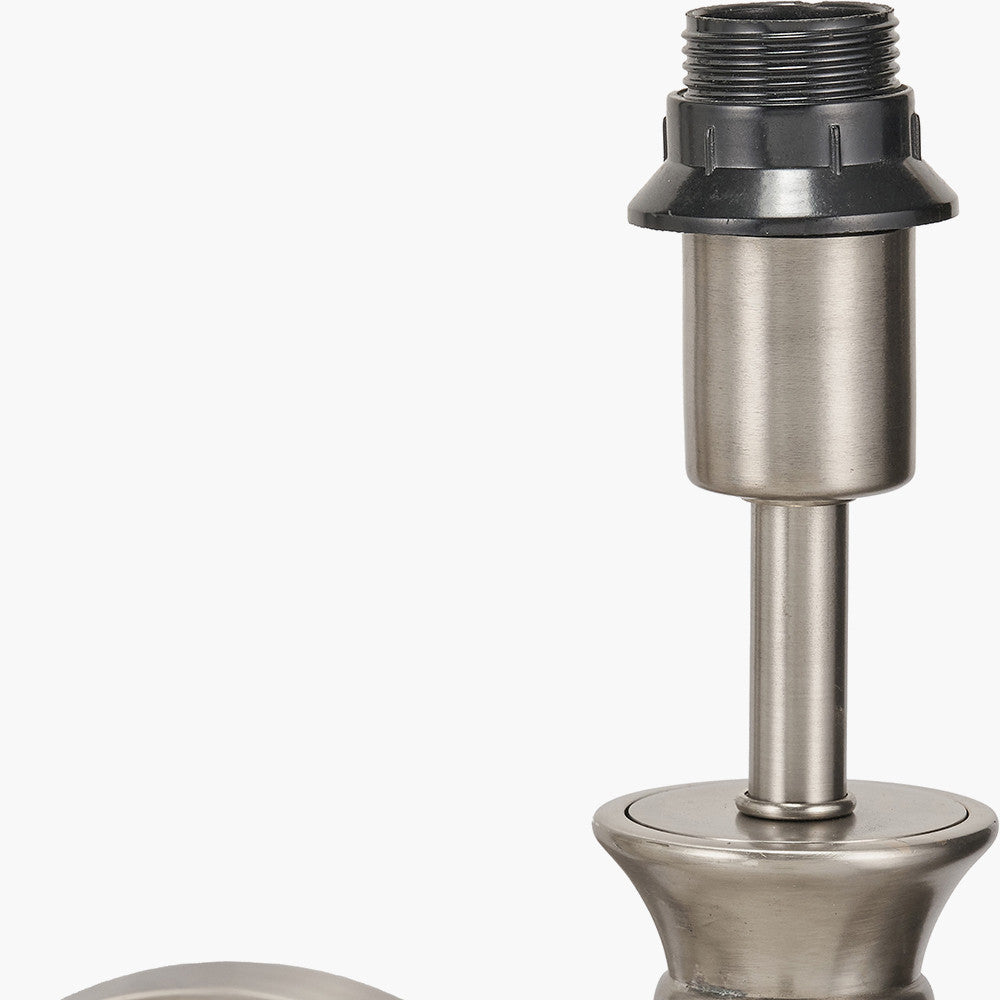 Salvatore Antique Silver Metal Double Wall Light with Thiago 16cm Cinnamon Stripe Mushroom Pleat Tapered Lampshade