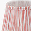 Salvatore Antique Silver Metal Double Wall Light with Thiago 16cm Cinnamon Stripe Mushroom Pleat Tapered Lampshade