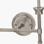 Salvatore Antique Silver Metal Double Wall Light with Malia 18cm Olive Green Mushroom Pleat Scalloped Tapered Lamp Shade