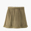 Salvatore Antique Silver Metal Double Wall Light with Malia 18cm Olive Green Mushroom Pleat Scalloped Tapered Lamp Shade
