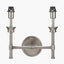 Salvatore Antique Silver Metal Double Wall Light