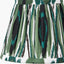 Tatiana Antique Brass Metal Double Wall Light with Izara 16cm Racing Green Ikat Patterned Mushroom Pleat Tapered Lampshade
