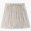 Tatiana Antique Brass Metal Double Wall Light with Thiago 16cm Natural Stripe Mushroom Pleat Tapered Lampshade