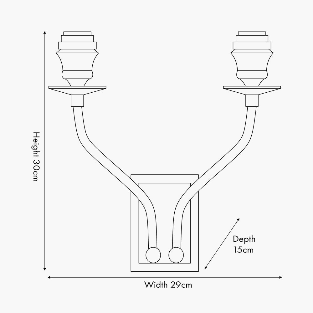 Tatiana Antique Brass Metal Double Wall Light