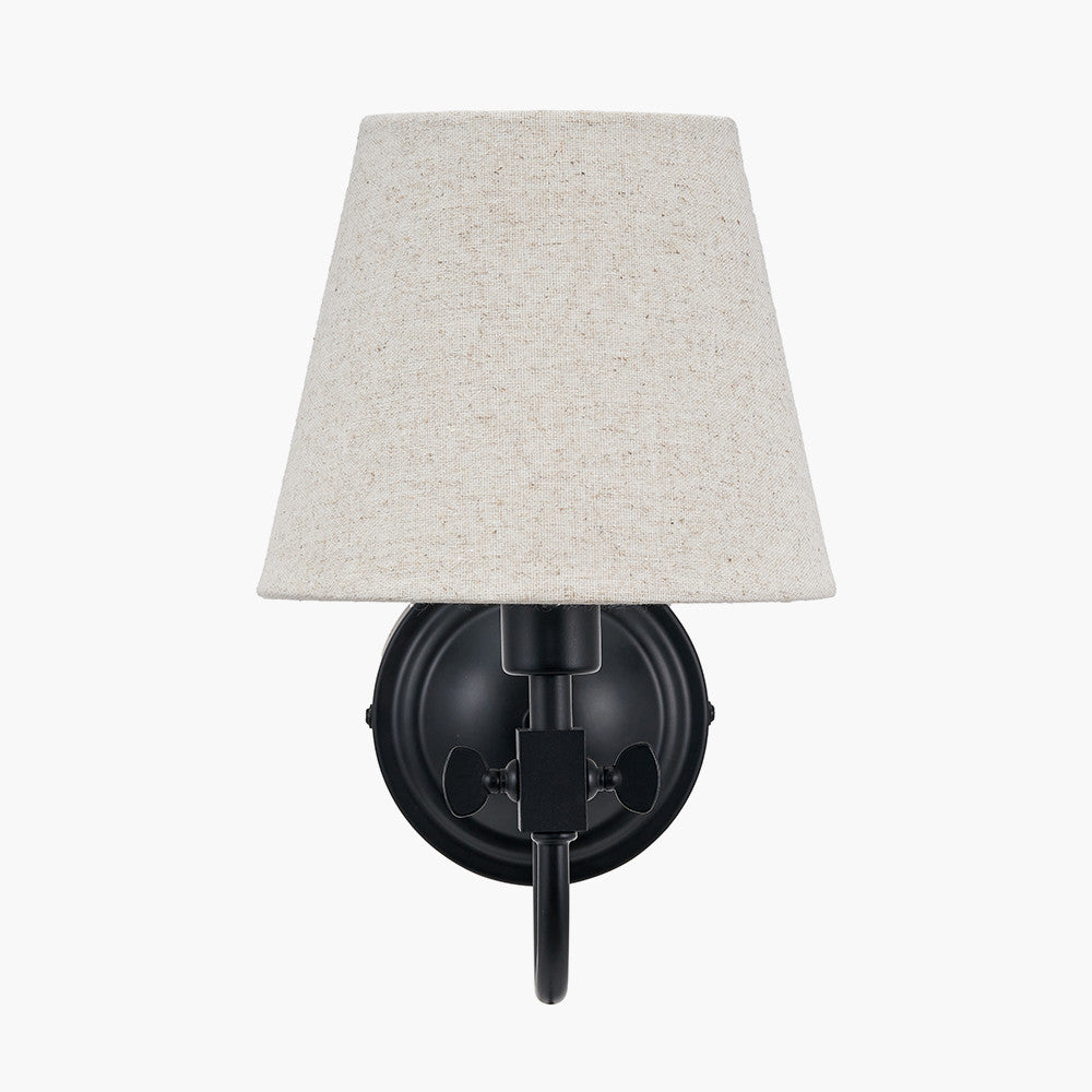 Ari Black Metal Curved Arm Wall Light