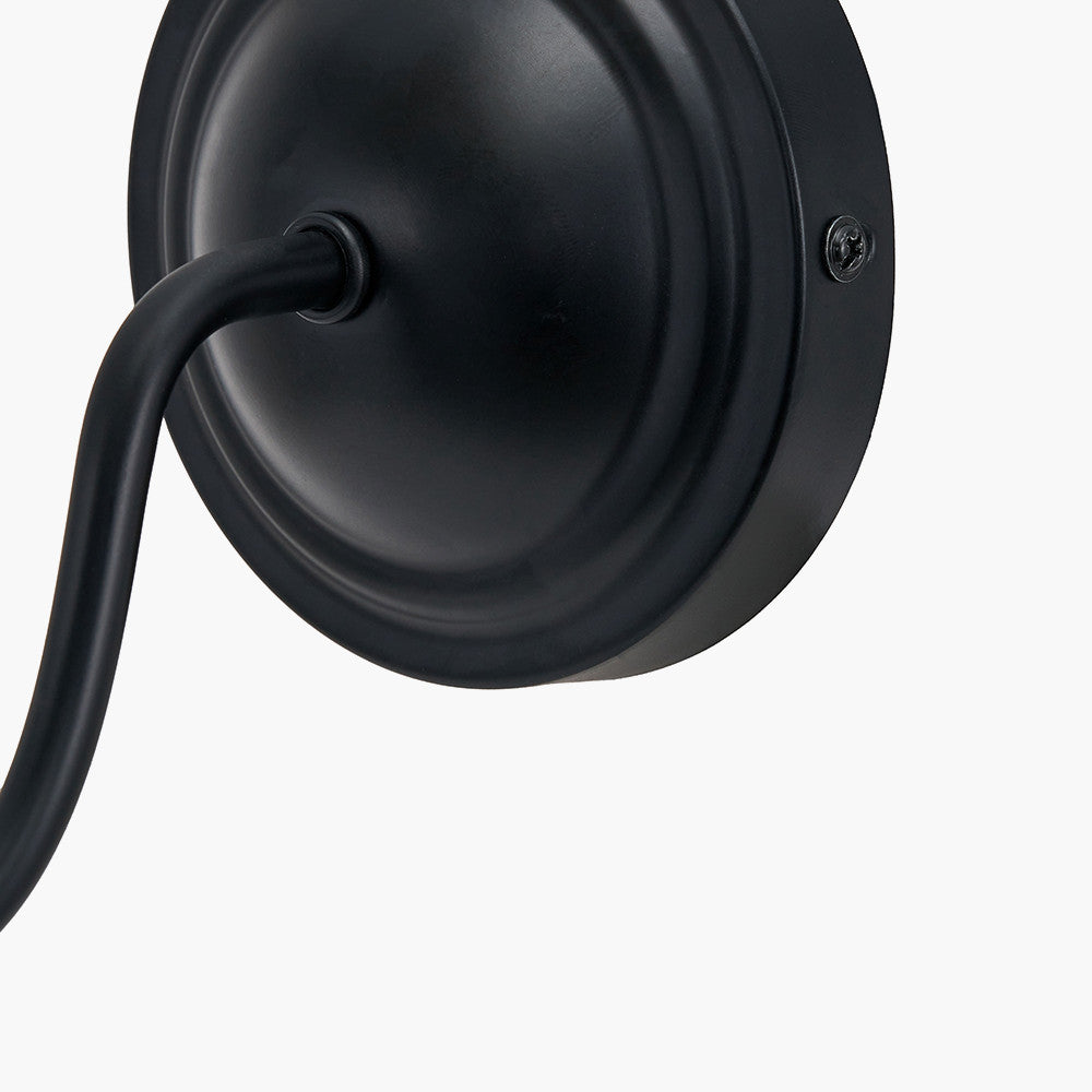 Ari Black Metal Curved Arm Wall Light