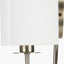 Seraphine Matt Antique Brass Metal and White Cotton Mix Scallop Half Shaded Wall Light