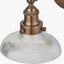 Bowery Ribbed Glass with Antique Brass Fitting Wall Light