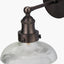 Bowery Ribbed Glass with Antique Bronze Fitting Wall Light