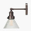 Lenox Conical Ribbed Glass with Antique Bronze Fitting Wall Light