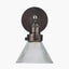 Lenox Conical Ribbed Glass with Antique Bronze Fitting Wall Light