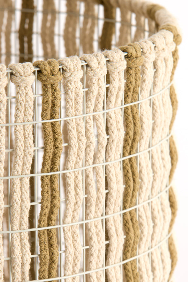 Shade cylinder 31-31-41,5 cm SIMBELIN cream+olive green