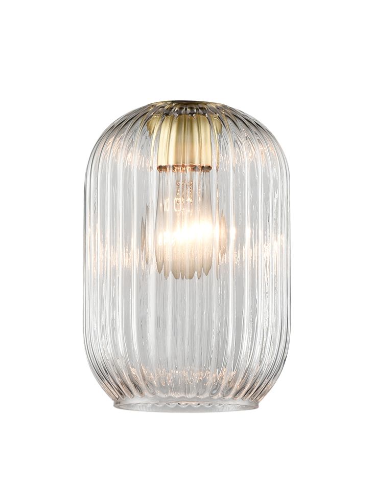 Ribbed Clear Glass 150mm