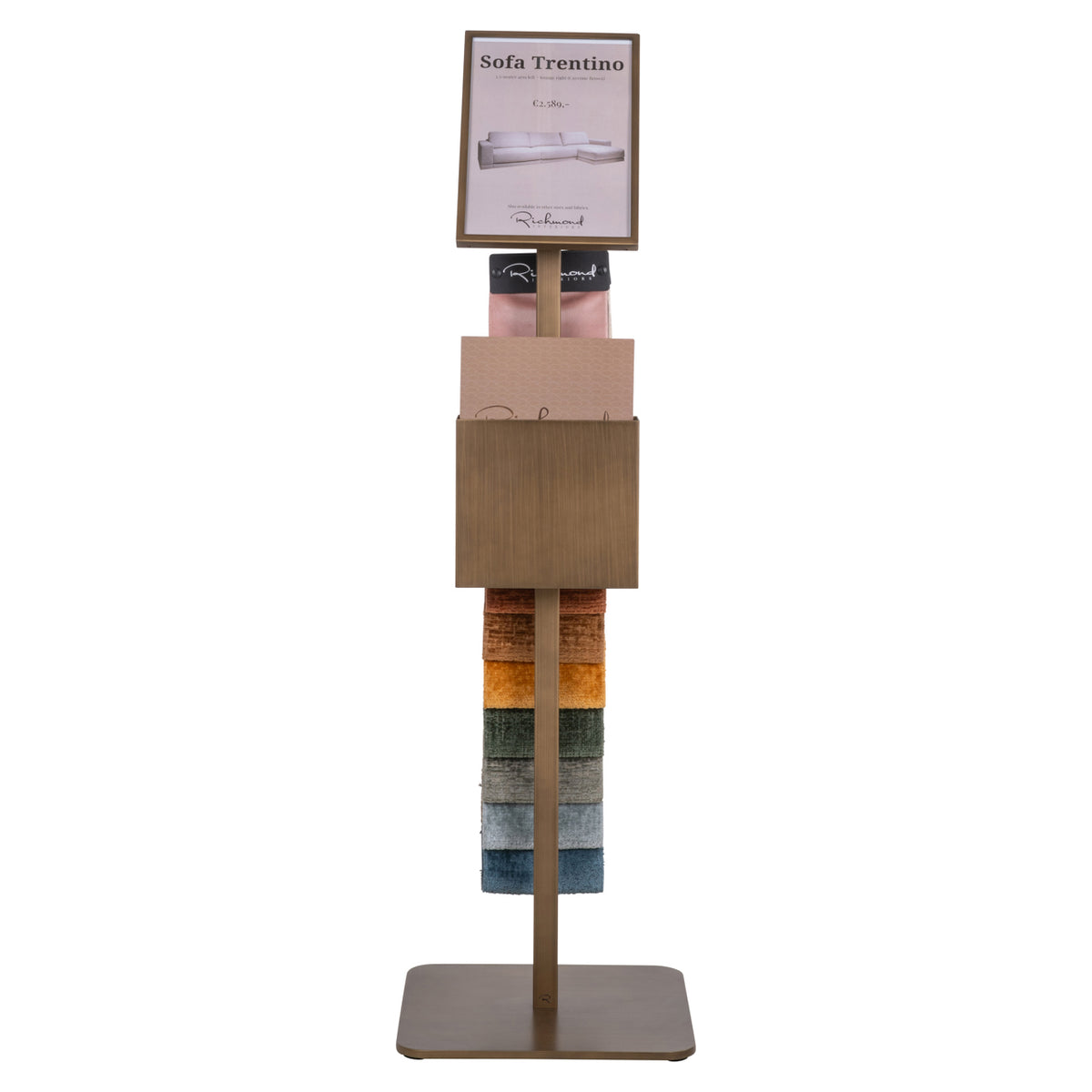 Promo material Richmond brushed gold display stand deluxe