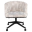 Dining chair Rochenne beige graffic swivel on wheels