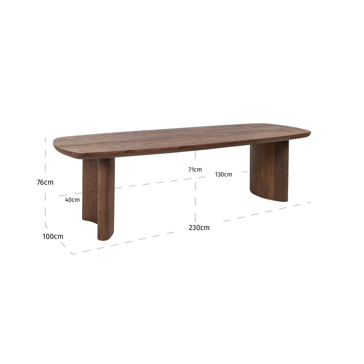 Dining table Baldwin spicebrown 230