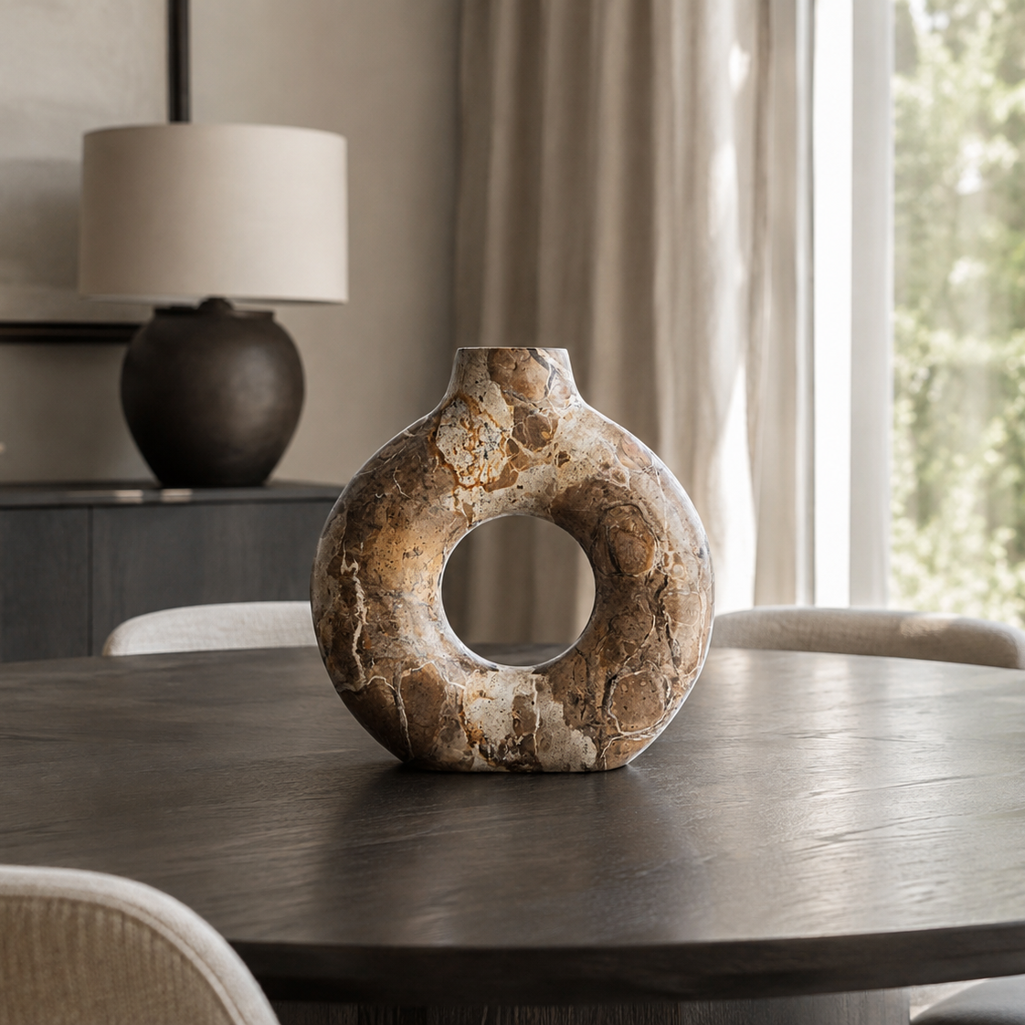 Santino Chocolate Marble Vase
