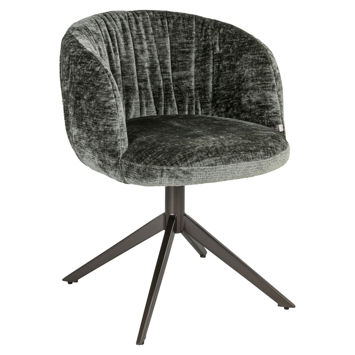 Dining chair Cassi sage chenille swivel