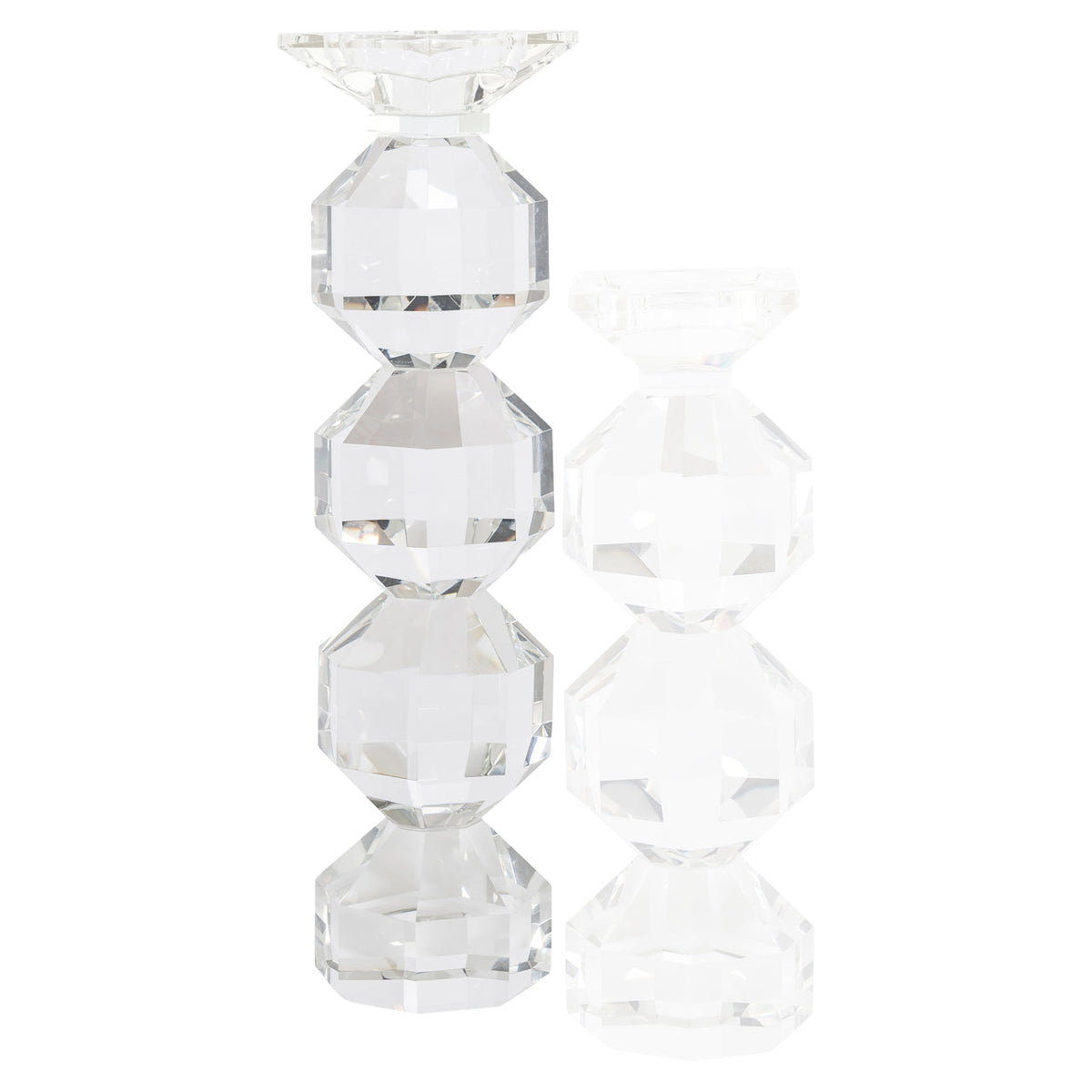 Candle holder Safia clear transparent large