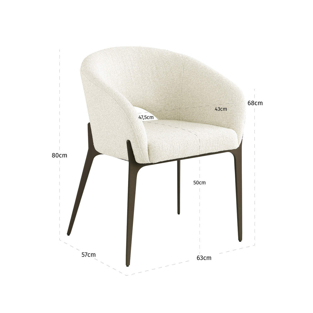 Dining chair Kenzi biscotti 