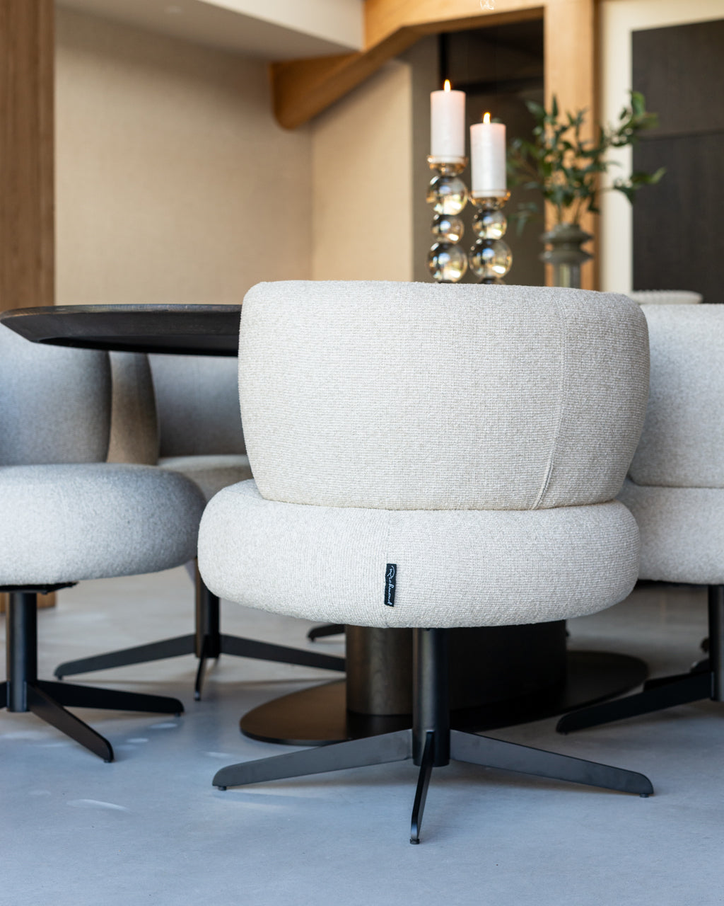 Candle holder Emie brown small