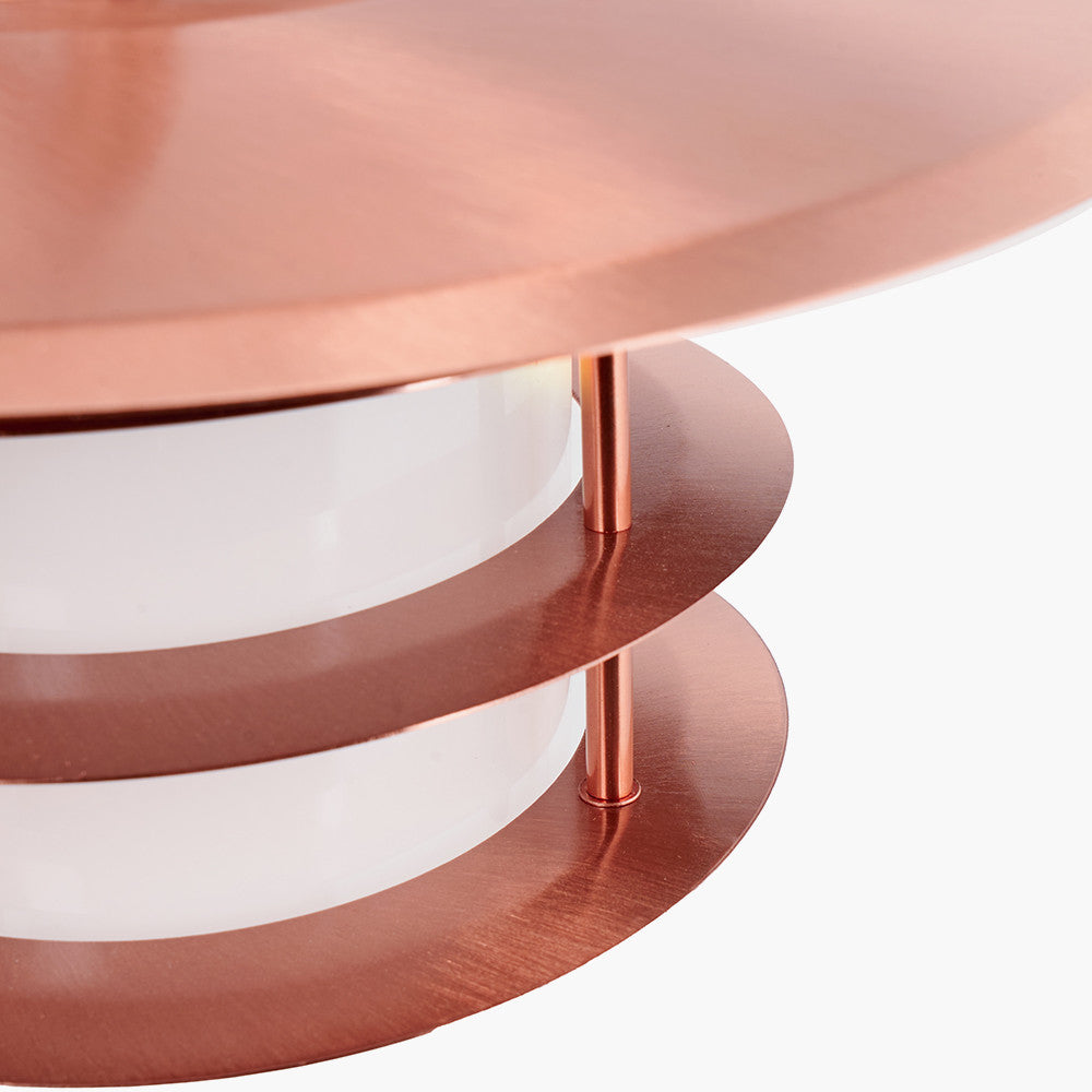 Centauri Copper Metal and Opaque Glass Wall Light