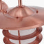 Centauri Copper Metal and Opaque Glass Wall Light