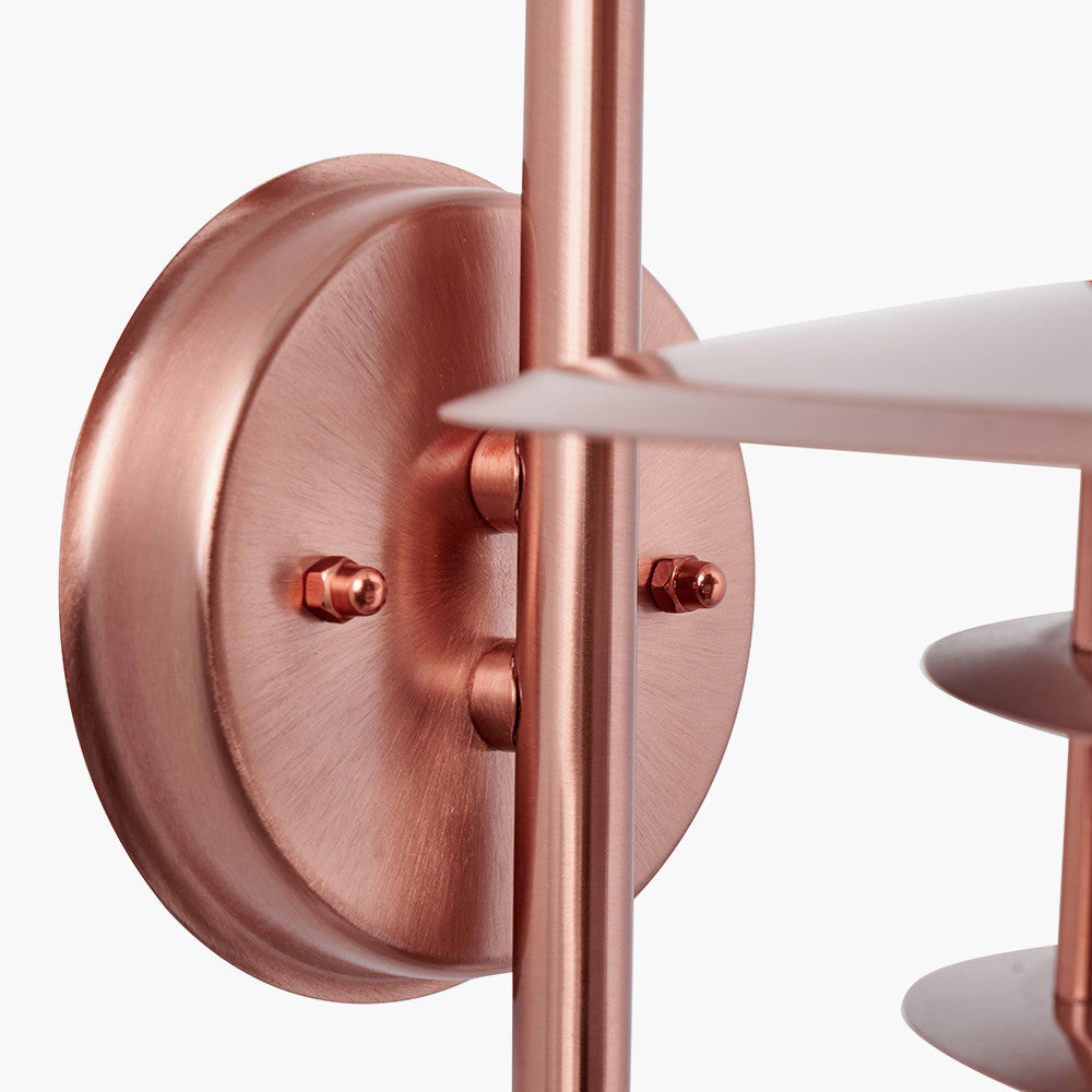 Centauri Copper Metal and Opaque Glass Wall Light