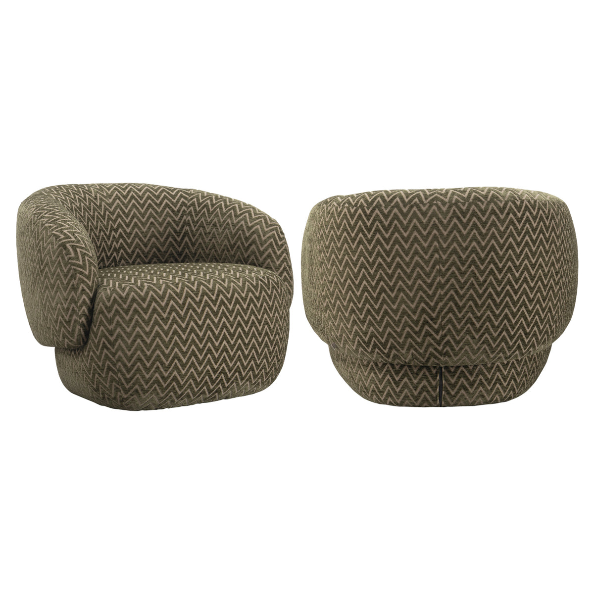 Lounge chair Milano moss chevron