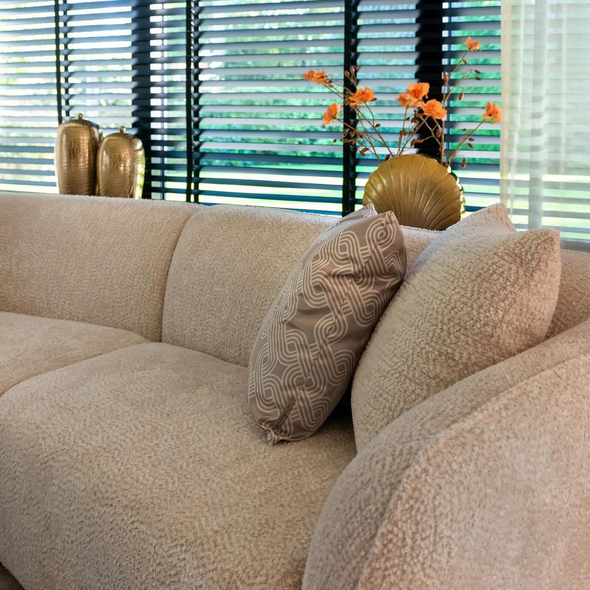 Cushion Mindy quadrant cream 50x50