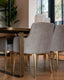 Dining chair Breeze khaki velvet fire retardant (Set of 2)