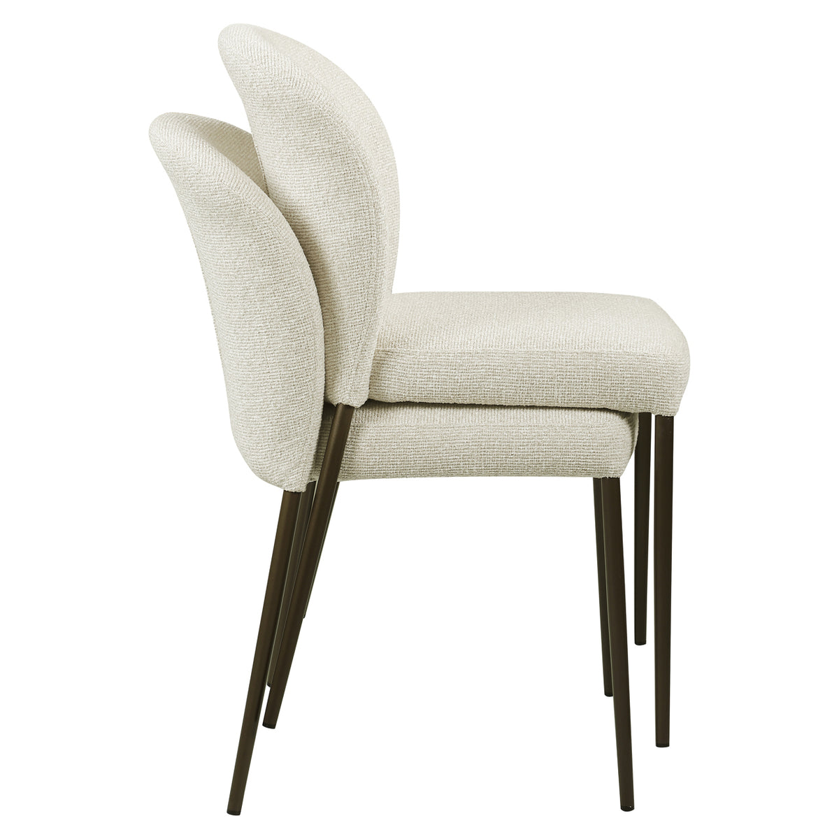 Dining chair Stacker  biscotti fire retardant (Set of 2)