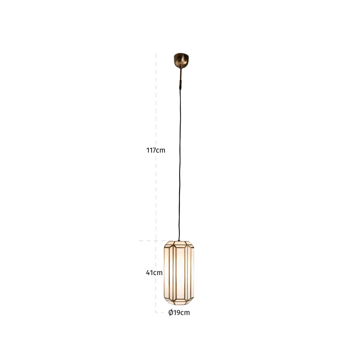 Chandelier Elona brass antique