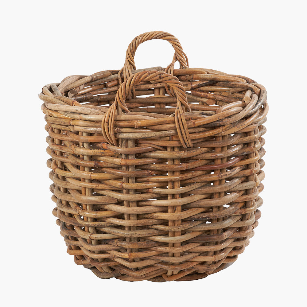 Tobs S/3 Chunky Rattan Round Logs Baskets