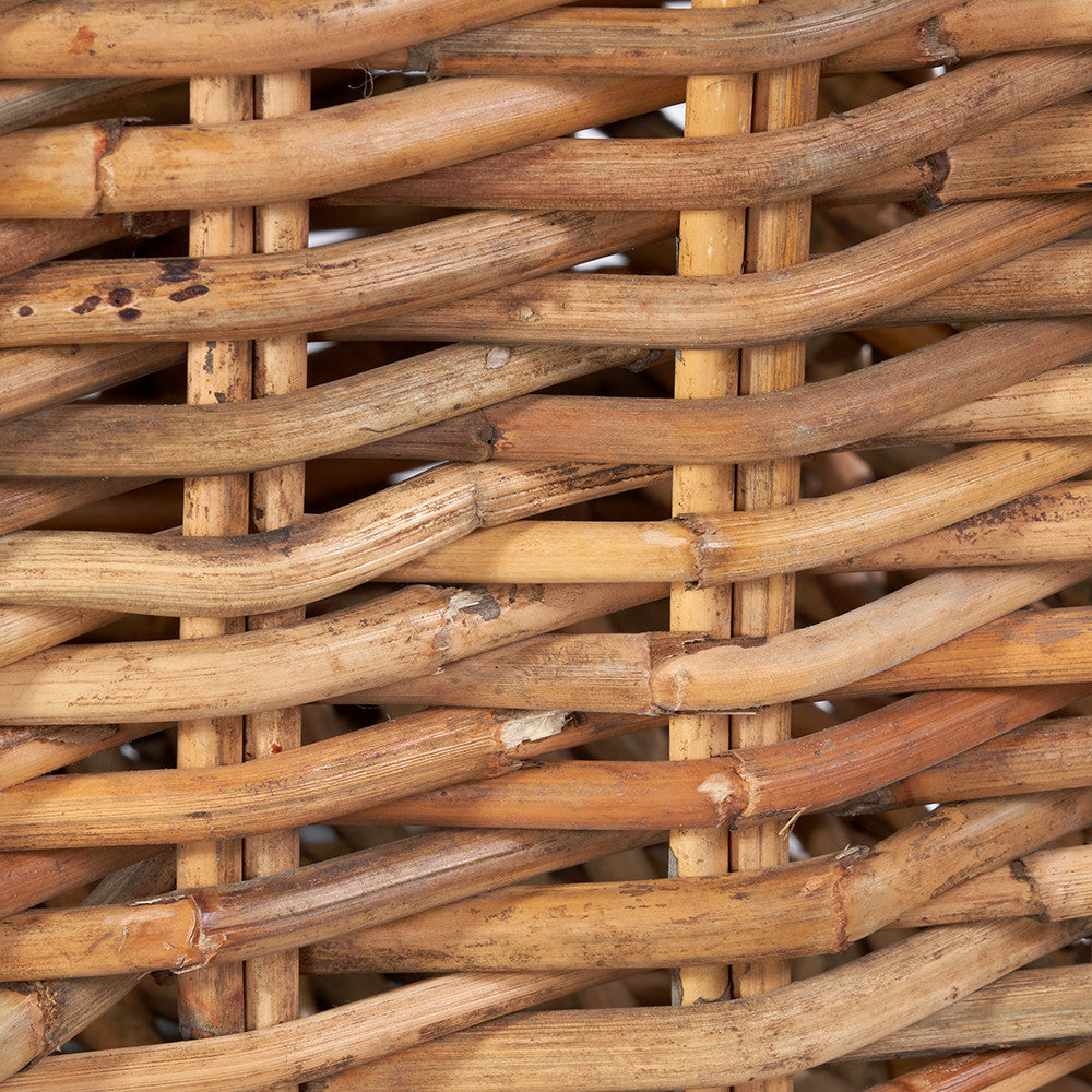 Tobs S/3 Chunky Natural Rattan Square Log Baskets